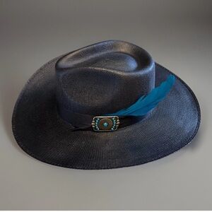 Charlie 1 Horse Lainey Wilson Straw Hat Womens Sz XL Black Rancher Cowboy NWT